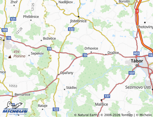 Kaart MICHELIN Oltyně - ViaMichelin