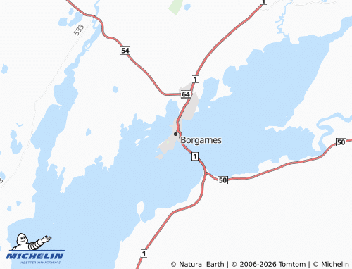 MICHELIN Borgarnes map - ViaMichelin