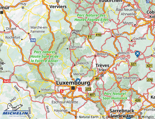 MICHELIN Vianden map - ViaMichelin