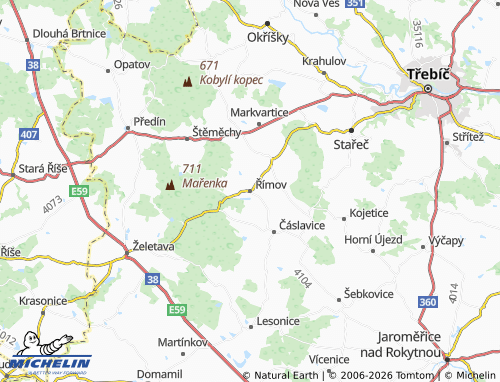 Mappa MICHELIN Římov - ViaMichelin