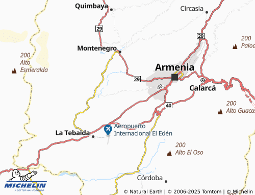 MICHELIN Aguacatal map - ViaMichelin
