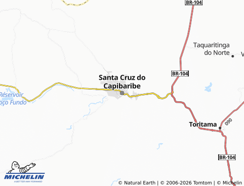Mapa MICHELIN Santa Cruz do Capibaribe - ViaMichelin