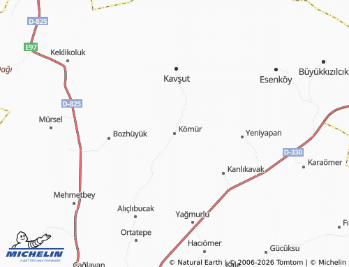 MICHELIN Kömür map - ViaMichelin