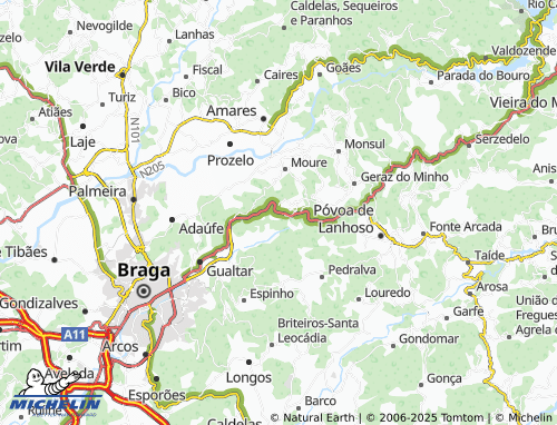 MICHELIN Badieiro map - ViaMichelin