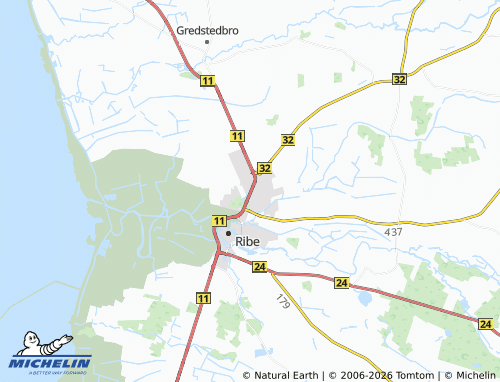Mapa MICHELIN Ribe Nørremark - ViaMichelin