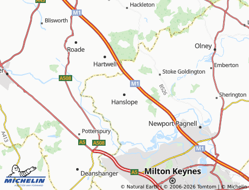 MICHELIN Hanslope map - ViaMichelin