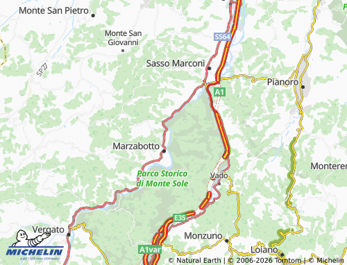 MICHELIN Panico map - ViaMichelin