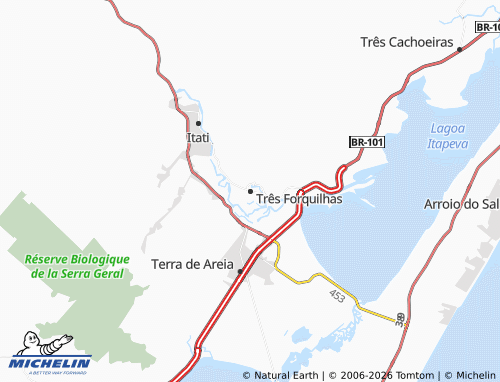 Mapa MICHELIN Três Forquilhas - ViaMichelin