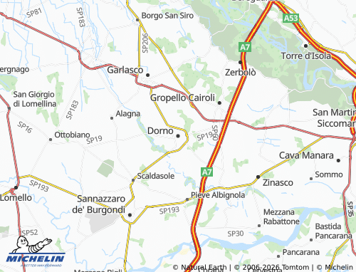 Mappa MICHELIN Dorno - ViaMichelin
