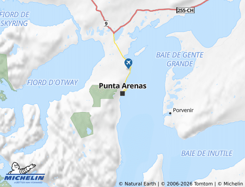 MICHELIN Magallanes & the Chilean Antarctica map - ViaMichelin