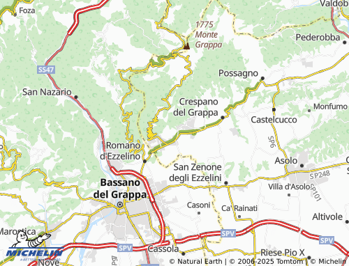 MICHELIN Spezzamonte map - ViaMichelin