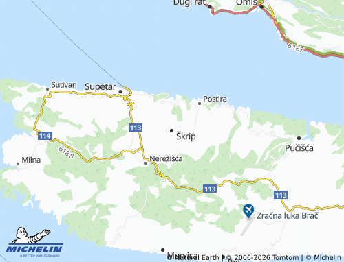 Mapa MICHELIN Škrip - ViaMichelin
