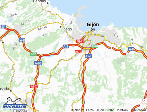 MICHELIN Porceyo map - ViaMichelin