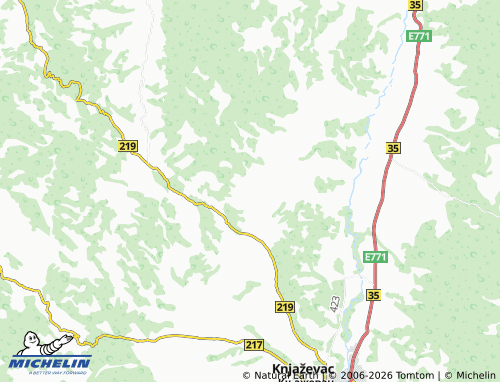 Mapa MICHELIN Manjinac - ViaMichelin