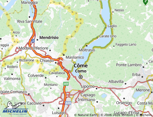 Mapa MICHELIN Cernobbio - ViaMichelin