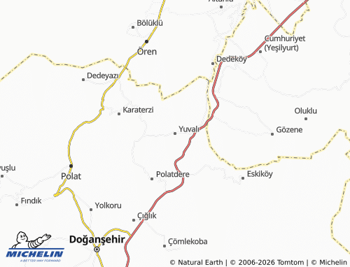 Mappa MICHELIN Yuvalı - ViaMichelin