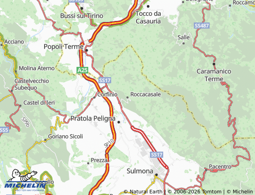 MICHELIN Roccacasale map - ViaMichelin