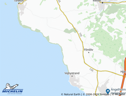 MICHELIN Ängelsbäcksstrand map - ViaMichelin