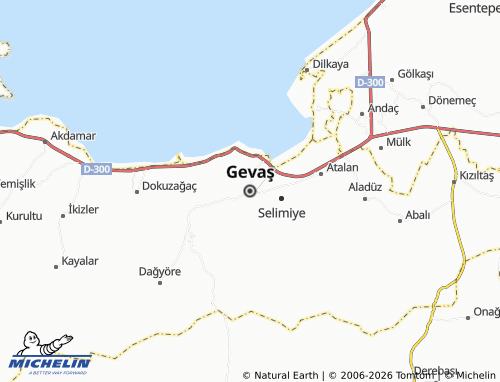 Mapa MICHELIN Gevaş - ViaMichelin