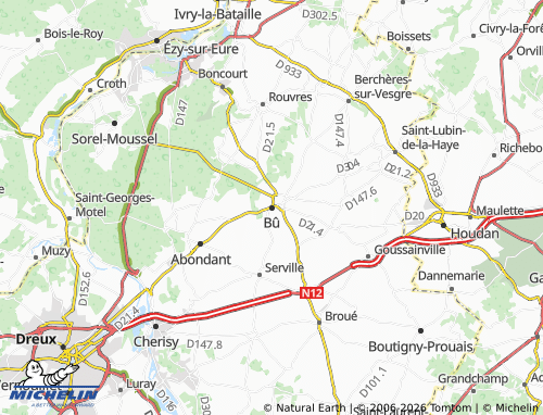 Mapa MICHELIN Bû - ViaMichelin