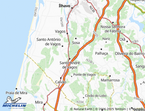MICHELIN São Romão map - ViaMichelin