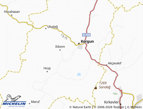 MICHELIN Buğay map - ViaMichelin