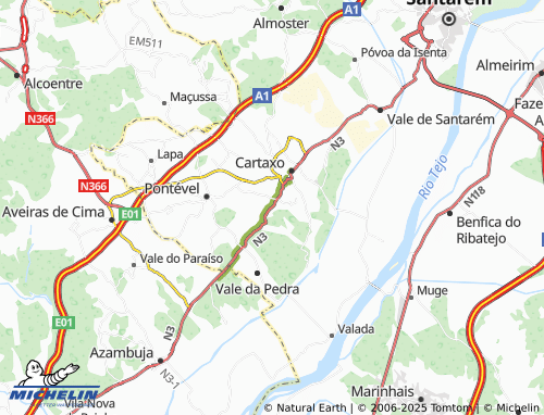MICHELIN-Landkarte Casal de São João - ViaMichelin
