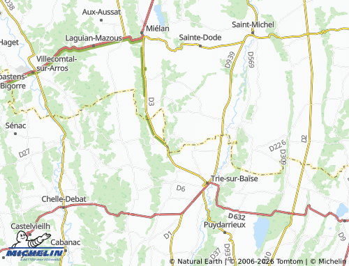 Mappa MICHELIN Sarraguzan - ViaMichelin