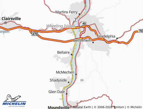 Mapa MICHELIN Bellaire - ViaMichelin