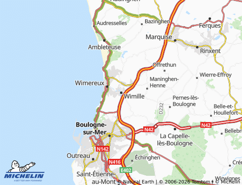 MICHELIN Wimille map - ViaMichelin