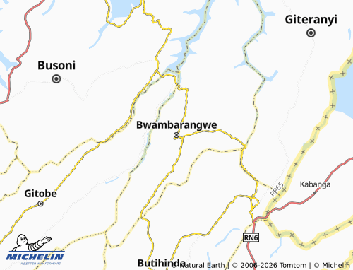 Mappa MICHELIN Bwambarangwe - ViaMichelin
