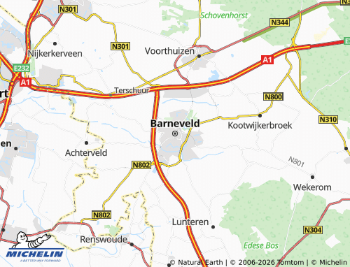 Carte MICHELIN Barneveld - ViaMichelin