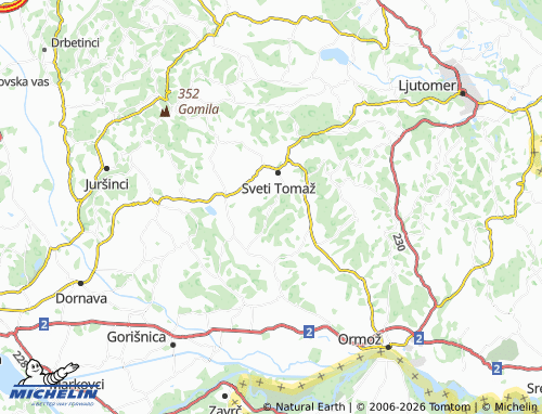 Mapa MICHELIN Mala vas pri Ormožu - ViaMichelin