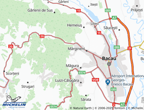 Mapa MICHELIN Pădureni - ViaMichelin