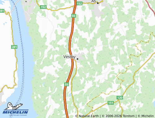 MICHELIN-Landkarte Vestby - ViaMichelin