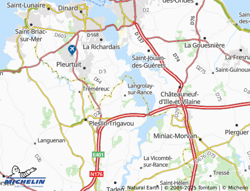 MICHELIN Langrolay-sur-Rance map - ViaMichelin