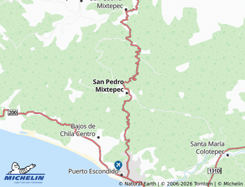 Kaart MICHELIN San Pedro Mixtepec Centro - ViaMichelin