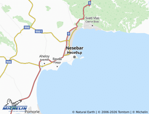 MICHELIN Nesebar map - ViaMichelin