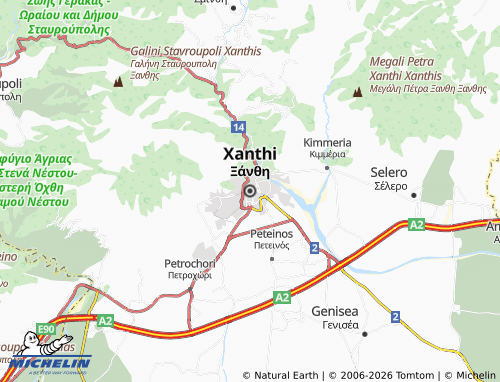 Carte MICHELIN Xanthi - ViaMichelin