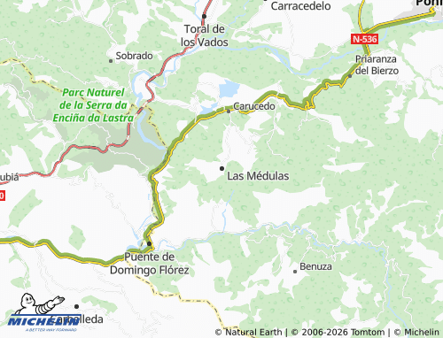 MICHELIN-Landkarte Las Médulas - ViaMichelin