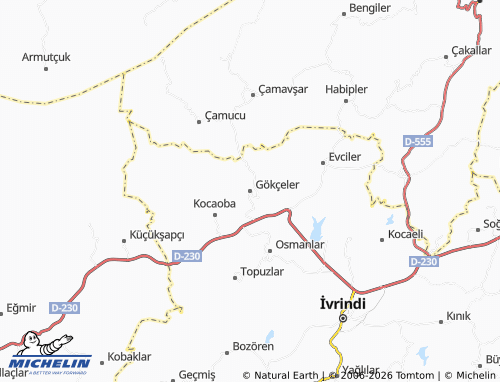 Mappa MICHELIN Gökçeler - ViaMichelin