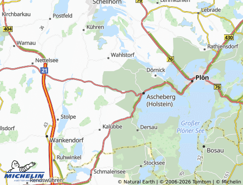MICHELIN-Landkarte Glasholz - ViaMichelin