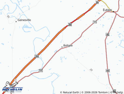 Mapa MICHELIN Boligee - ViaMichelin