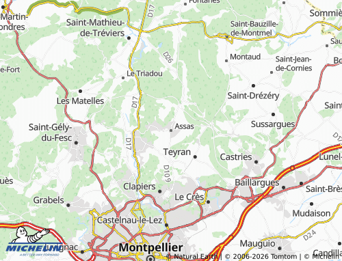 MICHELIN Assas map - ViaMichelin
