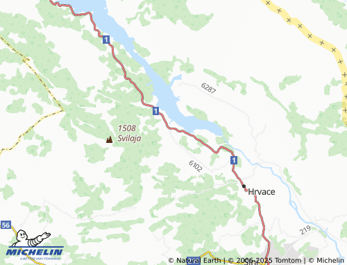 MICHELIN Potravlje map - ViaMichelin