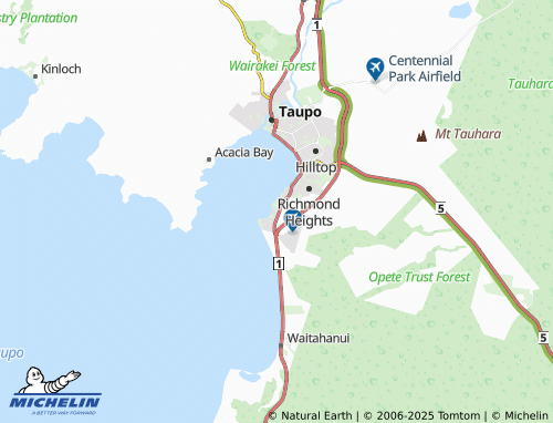 MICHELIN Wharewaka map - ViaMichelin