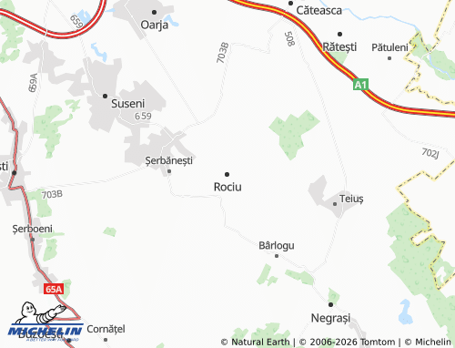 MICHELIN Rociu map - ViaMichelin