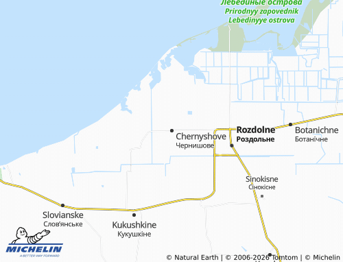 MICHELIN Chernyshove map - ViaMichelin