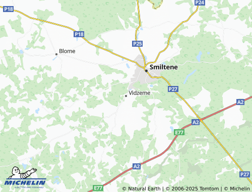 MICHELIN Vidzeme map - ViaMichelin