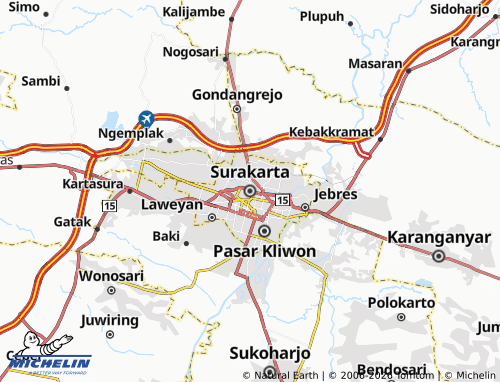 Mapa MICHELIN Surakarta - ViaMichelin